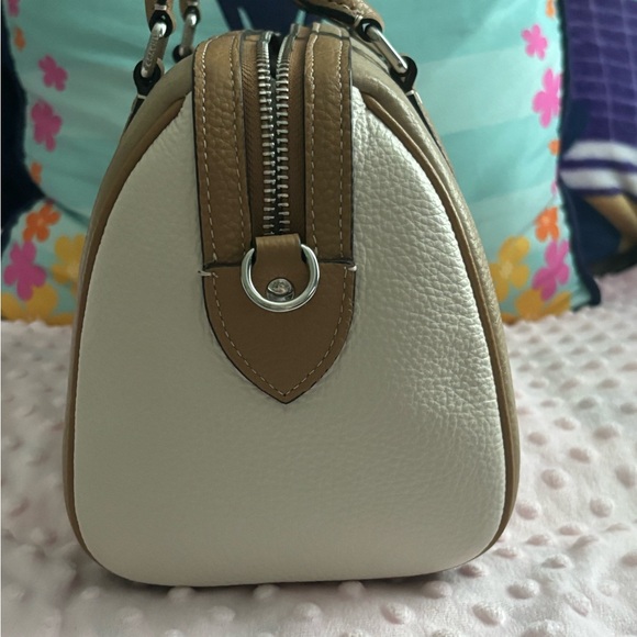 NWT Coach Rowan Satchel - Sandy Beige Colorblock - Picture 5 of 11